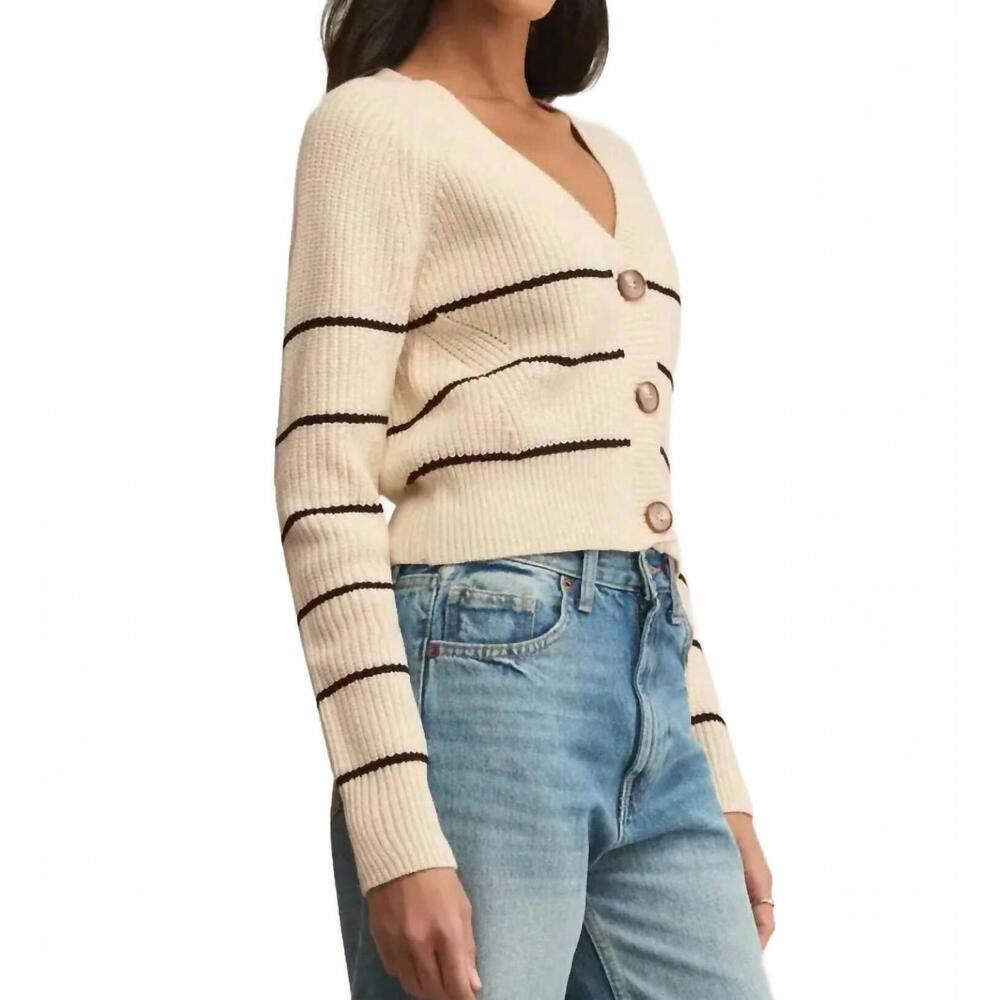 NEW Z SUPPLY stefi stripe cardigan in sea salt - Picture 4 of 4